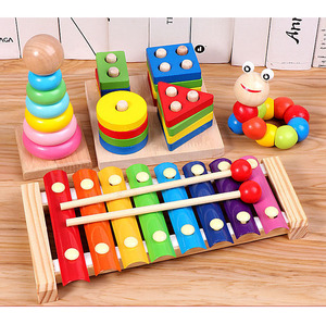 Giocattoli per bambini in legno blocchi arcobaleno montessori <span class=keywords><strong>puzzle</strong></span> giocattolo in legno stili misti in un set giocattoli per bambini in legno - Product Image 3