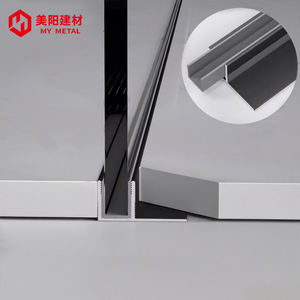 Bande de bordure en aluminium en forme de F pour salle de bain, bande de séparation en verre pour douche, <span class=keywords><strong>canal</strong></span> en aluminium pour bordure de salle de bain encastrée - Product Image 3
