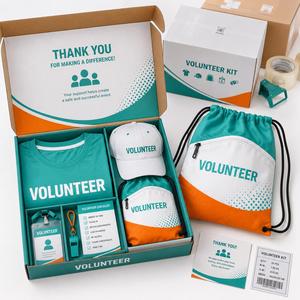Kit de Voluntario Personalizado para Carreras Divertidas, Paquete para Personal de Eventos OEM ODM con Camiseta, Gorra y Cordón - Product Image 4