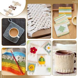 Tissétoile en bois DIY pour tapisserie, cadre de tissage, support pour écharpes, fils, tricot et perles, en bois massif, outil artisanal fait main, style moderne et simple - Product Image 2