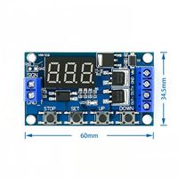 DC 12V 24V 双MOS LED数字延时继电器触发循环定时器延时开关电路板定时控制模块DIY