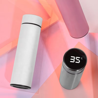 Flacons à vide à affichage de la température de 500ML LED Bouteille intelligente Bouteille d'eau chaude en acier inoxydable personnalisée de haute qualité avec logo