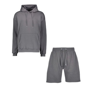 ชุดกีฬามีฮู้ดและกางเกงขาสั้นสำหรับผู้ชาย,ชุดวิ่งขาสั้นแบบสั่งตัดสำหรับฤดูร้อน - Product Image 1