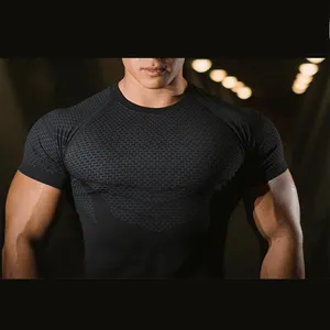 custom workout t shirts short sleeve men's crew neck men's workout shirt