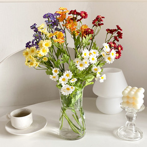 Fleurs artificielles de camomille et marguerites, fausses fleurs fraîches et simples pour la décoration intérieure, style forêt, arrangements de mariage, accessoires de photographie - Product Image 1