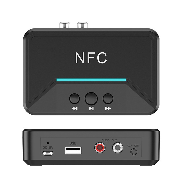 3.5mm RCA Audio Music AUX Dongle Stereo Receptor NFC Blue-tooth Audio Receiver  BT5.0 Audio Adapter