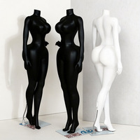 Maniquí de Plástico de Cuerpo Completo para Exhibición de Ropa Europea y Americana, Modelo BBL, Talla Grande para Mujer, con Pecho y Cadera Grandes, en Pose de Pie