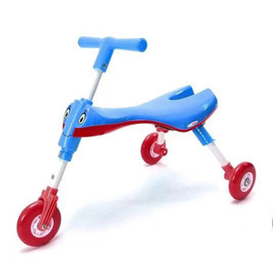 Vélo d'équilibre pour enfants rose pliable à trois roues pour tout-petits unisexe - Product Image 2