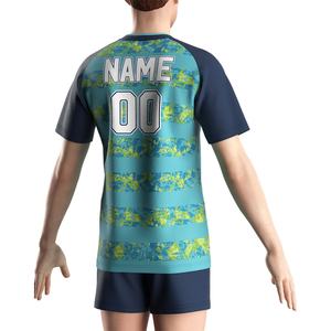 T-shirt de sport pour homme à col en V, personnalisable avec impression ODM, pour équipe de gym, maillot de rugby pour homme, design sur mesure, fabriqué en Chine - Product Image 6