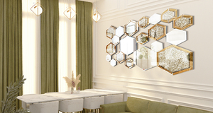 Miroir décoratif en cristal de diamant écrasé de luxe décor décoration murale ensembles de miroirs pour salon chambre et couloir miroir mural - Product Image 5
