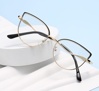 Lunettes photochromiques œil-de-chat en métal pour femmes 2026 – Monture optique photogris anti-lumière bleue – Style classique et haute qualité