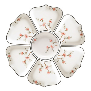 ชุดอาหารจานชามกระเบื้องเคลือบลายคลาสสิกทันสมัย เรียบง่าย ทนทาน เหมาะสำหรับการรับประทานอาหารอย่างยั่งยืน - Product Image 6