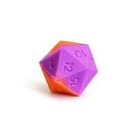 Ensemble de dés en silicone polyédriques carrés pour D&D, sac en velours, boîte en métal, dés D20 à bords vifs de 16 mm, 7 pièces, écologiques, durables pour les jeux de D&D