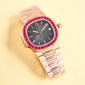 Montre mécanique pour homme, édition limitée, mouvement automatique, sertie de diamants, alliant vigueur jeune et sérénité - Product Image 1