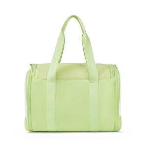 Bolsa de viaje de gran capacidad, color verde claro, diseño minimalista, multifuncional, bolso tote unisex - Product Image 2