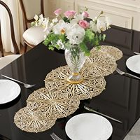 Chemin de table en PVC antidérapant TUOTU, design découpé, écologique, haute qualité, vente en gros, 33x91cm, pour la décoration intérieure