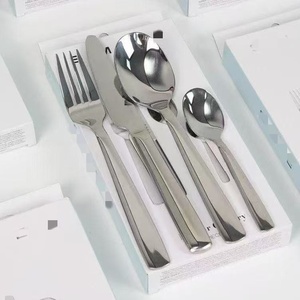 Ensemble de couverts <span class=keywords><strong>SmeG</strong></span> 4 pièces en acier inoxydable, style rétro années 50, finition miroir, sans BPA, compatible <span class=keywords><strong>lave</strong></span>-<span class=keywords><strong>vaisselle</strong></span>, pour cuisine domestique - Product Image 6