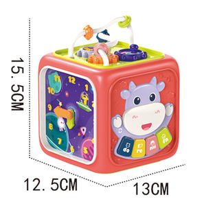 Cubo de actividad multifunción 6 en 1, juguete de aprendizaje sensorial para bebé con música y luz Montessori, Cubo de actividad para bebé, juguete para niño - Product Image 2