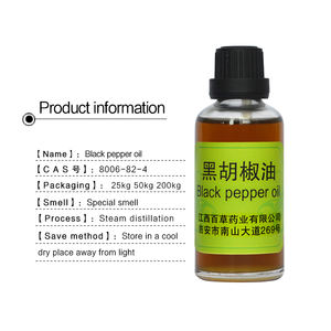 Olio Essenziale di Semi di Pepe Nero Pressato a Freddo di Alta Qualità Baicao, Alta Purezza, Fornitura Diretta dalla Fabbrica, MOQ 1KG - Product Image 6