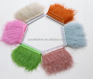 Vente en gros de haute qualité 15-18CM tissu d'habillage à franges en plumes d'autruche plumes artificielles doux et moelleux - Product Image 2