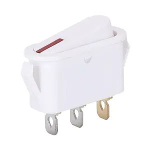 Công Tắc Rocker Hình Chữ Nhật Mini 3 Chấu Dòng Điện Cao PA66 Vỏ Màu Trắng 20A 125V 16A 250V Bán Chạy Nhất