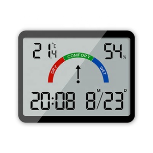 Despertador Eletrônico Medidor de Umidade Temperatura Multi-função Design Magnético Grande Tela LCD Termômetro Digital Medidor - Product Image 5