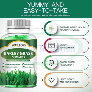 Supplément d'extrait de graine d'herbe d'orge Supergreens Vitamine C Gommes à base d'herbe d'orge de marque privée - Product Image 3