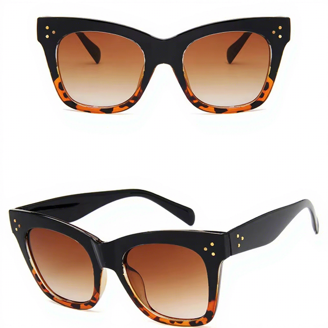 Vintage Retro Gold Transparent White Fashionable Sunglasses for Men Women with Clear Frame Lenses 2025 Popular Model