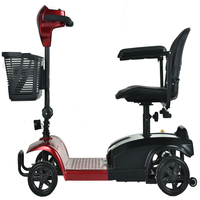 Scooter électrique à quatre roues Wuxi LEO pour personnes âgées, pliable, électronique, 24V 180W, autonomie 10-15 km, vitesse 11-20 km/h, 10-20 Ah