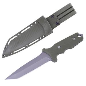 Cuchillo de caza de hoja fija táctica para exteriores, cubierta completa <span class=keywords><strong>Don</strong></span> Kydex, mango de polipropileno de titanio de acero inoxidable 420 OEM - Product Image 1