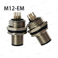 Câble d'alimentation M12 4 broches, prise femelle industrielle à fixation frontale pour soudage, stockage d'énergie, étanche IP67, cuivre 200A, aluminium PC