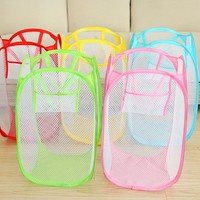 Panier à linge en filet de style rock, durable, pour la vente en gros transfrontalière aux fabricants, sac anti-poussière, taille et couleur personnalisables pour les vêtements sales