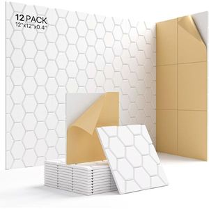 Pannelli Acustici in Feltro PET Intagliato <span class=keywords><strong>a</strong></span> Poligoni di Alta Qualità, Confezione da 12, Autoadesivi per Decorazione <span class=keywords><strong>Casa</strong></span>, Ufficio e <span class=keywords><strong>Studio</strong></span> - Product Image 3