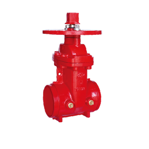Genuine Heavy Duty 2-12 Inch Gate Valve Resilient Wedge NRS Gate Valve - Grooved End Ductile <b>Iron</b> Casting Steel Valve - Product Image 1