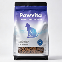Sachet Doypack économique en PE de qualité alimentaire pour aliments pour animaux, anti-poussière, avec encoche à déchirure facile, pour snacks pour animaux, emballage pour étagères de supermarché