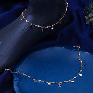 Tobilleras con diseño de dijes elegantes, cadena de tobillo con dijes, joyería de moda, accesorio decorativo para el pie, tobillera elegante y moderna, Colección - Product Image 2