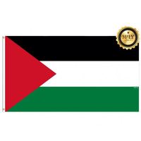 Drapeaux de Palestine en polyester 68D/100D de 3x5 pieds en gros, personnalisables, style fanion de toutes les nations, livraison rapide par un fournisseur fiable