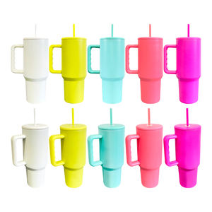 Tasses isothermes en acier inoxydable à double paroi de 40 oz, couleur mate brillante, vierges pour sublimation, <span class=keywords><strong>avec</strong></span> <span class=keywords><strong>couvercle</strong></span> <span class=keywords><strong>plat</strong></span>, H3.0 - Product Image 3