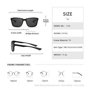 Nouvelles lunettes de soleil polarisées de style européen et américain, monture noire TR90, verres TAC, protection UV400, pour le cyclisme en extérieur, protection solaire pour hommes - Product Image 5