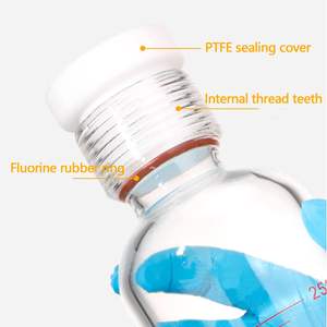 Tubo de Reacción de Laboratorio de Alta Presión de Vidrio Borosilicato, Recipiente de Presión de Pared Gruesa con Rosca Interna, Múltiples Tamaños (25 ml) OEM - Product Image 2