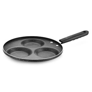 Poêle ronde antiadhésive en acier au carbone personnalisée à 3/5/7 tasses pour le petit-déjeuner, la cuisson des gaufres, la friture des œufs, les mini-crêpes, cuisine moderne - Product Image 2