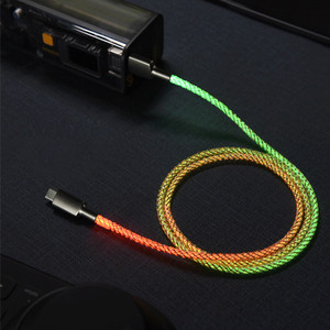 2022มาใหม่ RGB 6A <span class=keywords><strong>สาย</strong></span> USB C ประเภท C <span class=keywords><strong>สาย</strong></span>ชาร์จสว่างขึ้นนำ<span class=keywords><strong>สาย</strong></span>เคเบิลไหล - Product Image 6