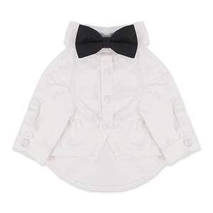 Corbata de lazo para mascotas, camisa blanca para perro, Bichón Frisé, Schnauzer, Maltés, ropa pequeña, traje, vestido, manga corta de verano - Product Image 5
