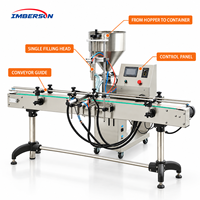 Machine de remplissage automatique monoposte haute performance pour liquides et pâtes (beurre de cacahuète, crème, sauces, liquides pour hot pot) en contenants en plastique et en verre