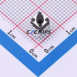 F1B045211T Tactile Switch Through hole Component (THT)-4P,4.5x4.5mm Switch Single Pole Single Throw Round Button 2.6N 4.5mm - Product Image 1