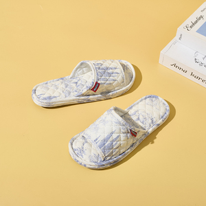 BAIRUILUN Pantoufles d'intérieur rétro françaises imprimées en tissu de coton Tatami, personnalisables, semelle extérieure en pur coton, pantoufles silencieuses pour le sol - Product Image 4