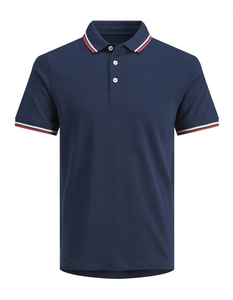 Polo Homme 100% Coton Manches Courtes Bordure Contrastante Logo Personnalisé Uniforme Décontracté Fournisseur en Gros Impression de Logo Personnalisé 2026 - Product Image 4