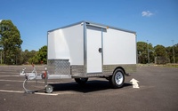Trailer Generator Ecocampor Ringan Berlapis Galvanis Celup Panas, Tertutup Sepenuhnya, Trailer Utilitas untuk Dijual