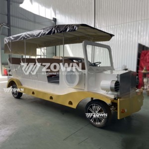 Autobús Eléctrico Vintage Bicolor Personalizado para Atracciones Turísticas, Excursiones en Grupo y Servicio de Transporte para Eventos al Aire Libre - Product Image 4