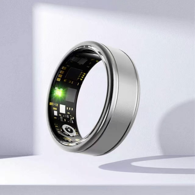 Android IOS Compatible APP Control Remote Control Fashion Smart Ring R10 Alloy Fitness Tracker Heart Rate Blood Oxygen Sleep